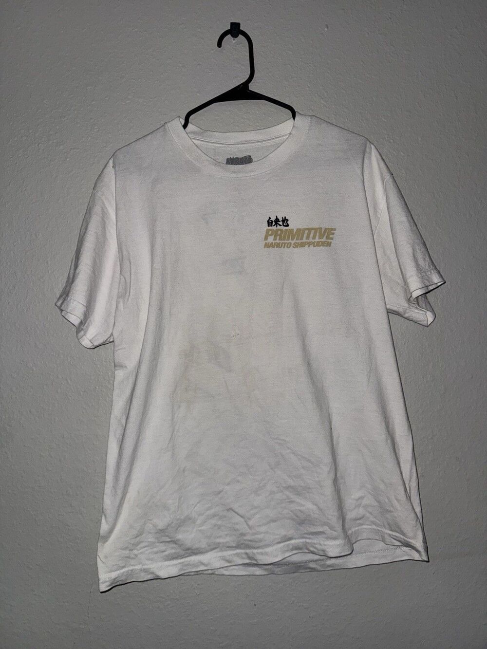 Primitive x Naruto Shippuden Jiraiya Graphic T-Shirt White Mens Large